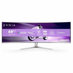 PHILIPS Evnia 8000 49 Dual-QHD QD-OLED ívelt 144Hz gaming monitor (49M2C8900L/00) kép