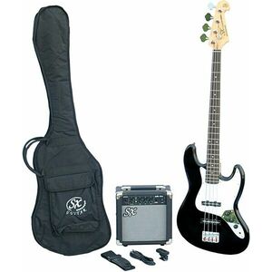 SX SB1 Bass Guitar Kit Black Elektromos basszusgitár kép