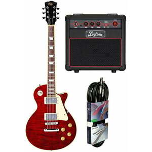 SX EF3D-TWR SET Transparent Wine Red Elektromos gitár kép