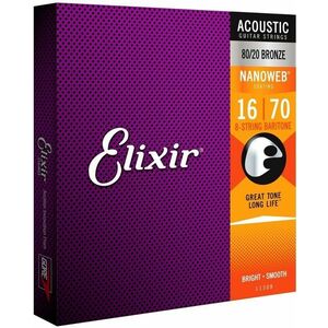 Elixir 11308 Nanoweb 16-70 Akusztikus gitárhúrok kép