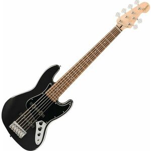 Fender Squier Affinity Series Jazz Bass VI LRL Black Metallic Elektromos basszusgitár kép