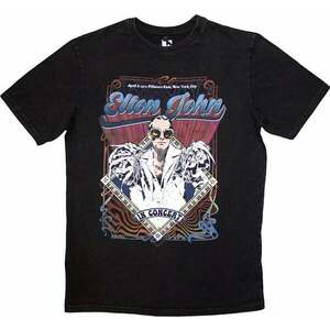 Elton John Ing Psych Vintage Stone Wash Unisex Black M kép