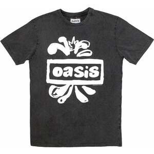 Oasis Ing Logo Splat Stone Wash Unisex Charcoal Grey XL kép