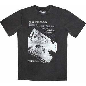 Sex Pistols Ing Manchester Flyer Stone Wash Unisex Charcoal Grey S kép