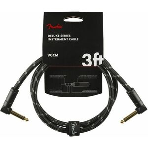 Fender Deluxe Series 3' Instrument Cable Black Tweed kép