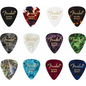 Fender 351 Celluloid Picks Medley Extra Heavy kép