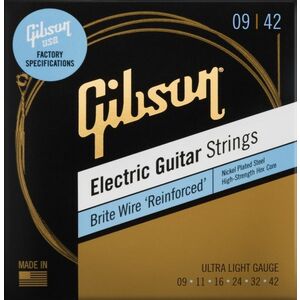 Gibson Brite Wire Reinforced Electric Gutar Strings Ultra-Light kép