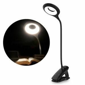 MG Reading LED lámpa csiptetővel + kábel micro USB, fekete kép