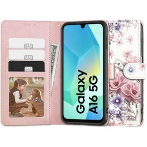 Tech-Protect Wallet könyv tok Samsung Galaxy A16 4G / 5G, blossom flower kép