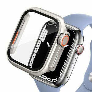 Tech-Protect Defense 360 tok üveggel Apple Watch 10 46mm, titanium/orange kép