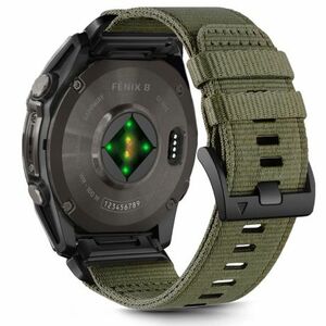 Tech-Protect Nylon Classic szíj Garmin Fenix 5x / 5x Plus / 6x / 6x Pro / 7x / 8 51mm, olive kép