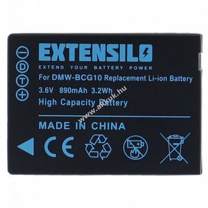 Helyettesítő EXTENSILO akku Panasonic típus DMW-BCG10E 890mAh kép