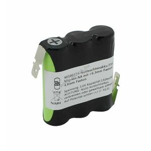 Vészvilágítás akku, Ni-MH, 3.6V, 1500mAh, F1x3, Mignon AA kép