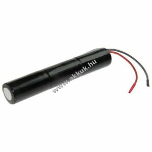 Vészvilágítás akku, Ni-Cd, 3.6V, 2500mAh, L1x3 Baby C akkupakk, 10 cm vezetékkel kép