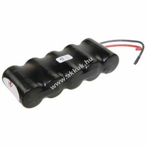 Vészvilágítás akku, Ni-Cd, 6V, 2500mAh, F1x5 Baby C akkupakk, 10 cm vezetékkel kép