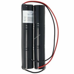 Vészvilágítás akku, Ni-Cd, 7.2V, 1800mAh, 2x L1x3 Sub-C akkupakk, 20 cm vezetékkel kép