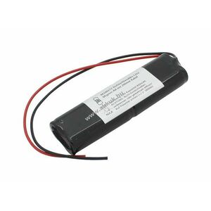 Vészvilágítás akku, Ni-Cd, 4.8V, 860mAh, L2x2 Mignon AA akkupakk, 20 cm vezetékkel kép