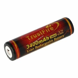 Trustfire 18650 Li-Ion akku 3.7V, 3400mAh (védelmi elektronikával) kép