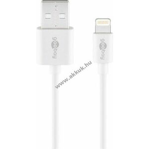 Lightning USB töltő és szinkronizáló kábel, fehér, 3m, MFI tanusítványnal kép