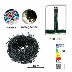 LED fényfüzér választható méretben és színben-360 LED-es -színes kép