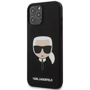 Tok Karl Lagerfeld KLHCP12LSLKHBK iPhone 12 Pro Max 6, 7" black hardcase Silicone Karl`s Head (KLHCP12LSLKHBK) kép