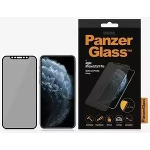 TEMPERED KIJELZŐVÉDŐ FÓLIA PanzerGlass E2E Super+ iPhone X/XS /11 Pro Case Friendly Privacy black (P2664) kép