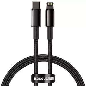 Kábel Baseus Tungsten Gold Cable Type-C to iP PD 20W 1m (black) kép