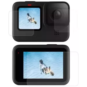 TEMPERED KIJELZŐVÉDŐ FÓLIA Telesin Screen and lens tempered glass for GoPro Hero 9 / Hero 10 (GP-FLM-901) kép