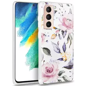 Tok TECH-PROTECT FLORAL GALAXY S21 FE WHITE kép