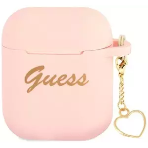 Guess GUA2LSCHSP AirPods cover pink Silicone Charm Collection (GUA2LSCHSP) kép