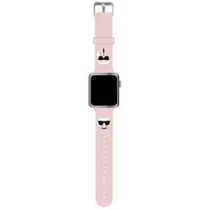 Óraszíj Karl Lagerfeld Strap KLAWLSLCKP Apple Watch 42/44/45mm pink strap Silicone Karl & Choupette Heads (KLAWLSLCKP) kép