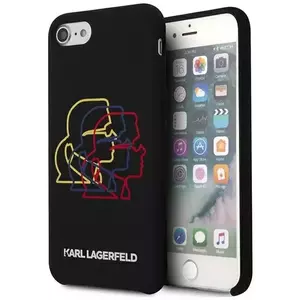 Tok Karl Lagerfeld KLHCI8SLGKBK iPhone 7/8 /SE 2020/ SE 2022 hardcase black Silicone Triple Heads (KLHCI8SLGKBK) kép