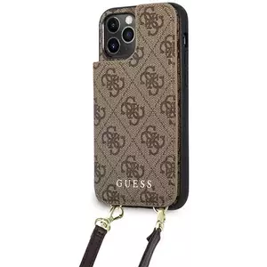 Tok Guess GUHCP12MCB4GB iPhone 12 / 12 Pro 6, 1" brown hardcase 4G Crossbody Cardslot (GUHCP12MCB4GB) kép