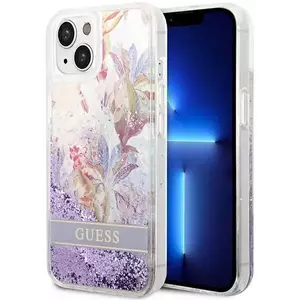 Tok Guess GUHCP14SLFLSU iPhone 14 6, 1" purple hardcase Flower Liquid Glitter (GUHCP14SLFLSU) kép