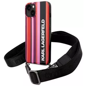 Tok Karl Lagerfeld KLHCP14MSTSTP iPhone 14 Plus 6, 7" hardcase pink Color Stripes Strap (KLHCP14MSTSTP) kép