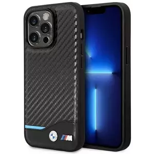 Tok Case BMW BMHCP14L22NBCK iPhone 14 Pro 6, 1" black Leather Carbon (BMHCP14L22NBCK) kép