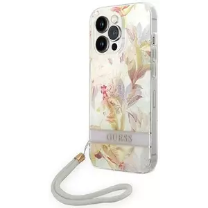 Tok Guess GUOHCP14LHFLSU iPhone 14 Pro 6, 1" purple hardcase Flower Strap (GUOHCP14LHFLSU) kép