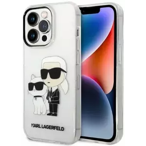 Tok Karl Lagerfeld iPhone 14 Pro Max 6, 7" transparent hardcase IML GLIT NFT Karl&Choupette (KLHCP14XHNKCTGT) kép