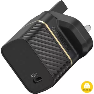 Töltő OTTERBOX UK WALL CHARGER 45W GAN 1X USB-C 45W USB-PD BLACK (78-81058) kép