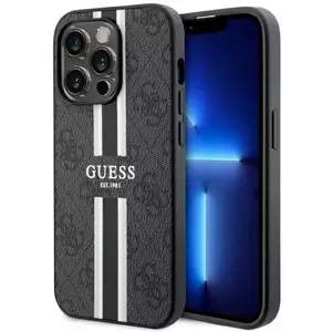 Tok Guess iPhone 14 Pro Max 6.7" black hardcase 4G Printed Stripes MagSafe (GUHMP14XP4RPSK) kép