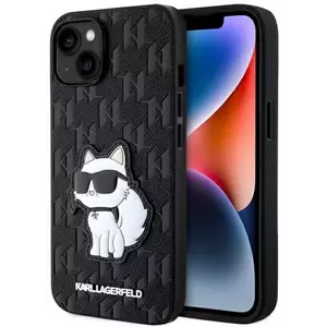 Tok Karl Lagerfeld iPhone 14 Plus 6.7" black Saffiano Monogram Choupette (KLHCP14MSAKHPCK) kép