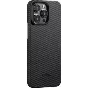 Tok Pitaka MagEZ 4 600D case, black/grey twill - iPhone 15 Pro Max (KI1501PMA) kép