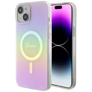 Tok Guess GUHMP15MHITSP iPhone 15 Plus 6.7" pink hardcase IML Iridescent MagSafe (GUHMP15MHITSP) kép