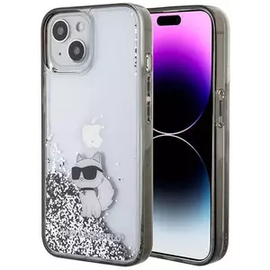 Tok Karl Lagerfeld KLHCP15SLKCNSK iPhone 15 6.1" transparent hardcase Liquid Glitter Choupette (KLHCP15SLKCNSK) kép