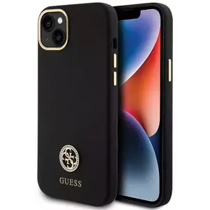 Tok Guess GUHCP15M4DGPK iPhone 15 Plus 6.7" black hardcase Silicone Logo Strass 4G (GUHCP15M4DGPK) kép