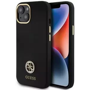 Tok Guess GUHCP15SM4DGPK iPhone 15 6.1" black hardcase Silicone Logo Strass 4G (GUHCP15SM4DGPK) kép