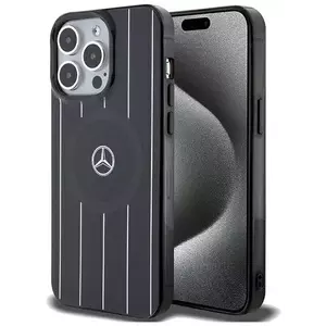 Tok Mercedes MEHMP15L23HRSK iPhone 15 Pro 6.1" black hardcase Double Layer Crossed Lines MagSafe (MEHMP15L23HRSK) kép