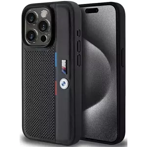 Tok BMW BMHCP15L23PUPVK iPhone 15 Pro 6.1" black hardcase Perforated Tricolor Line (BMHCP15L23PUPVK) kép