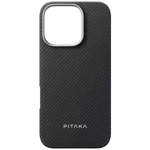 Tok Pitaka MagEZ Case 5, Black/Grey Twill - iPhone 16 Pro (KI1601PA) kép