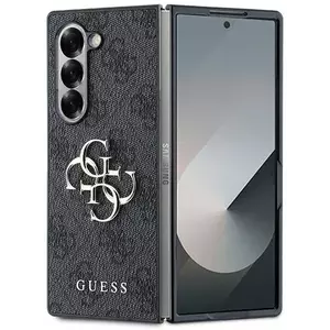 Tok Guess GUHCZFD64GMGGR Z Fold6 F956 black Leather 4G Metal Logo (GUHCZFD64GMGGR) kép